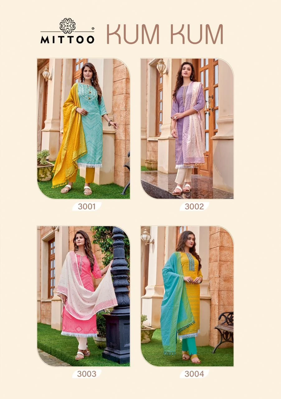 Mittoo Kumkum Muslin Wholesale Readymade Salwar Suit Catalog — Wholesale Salwar Suits, Mittoo wholesale from Surat — Photo 5